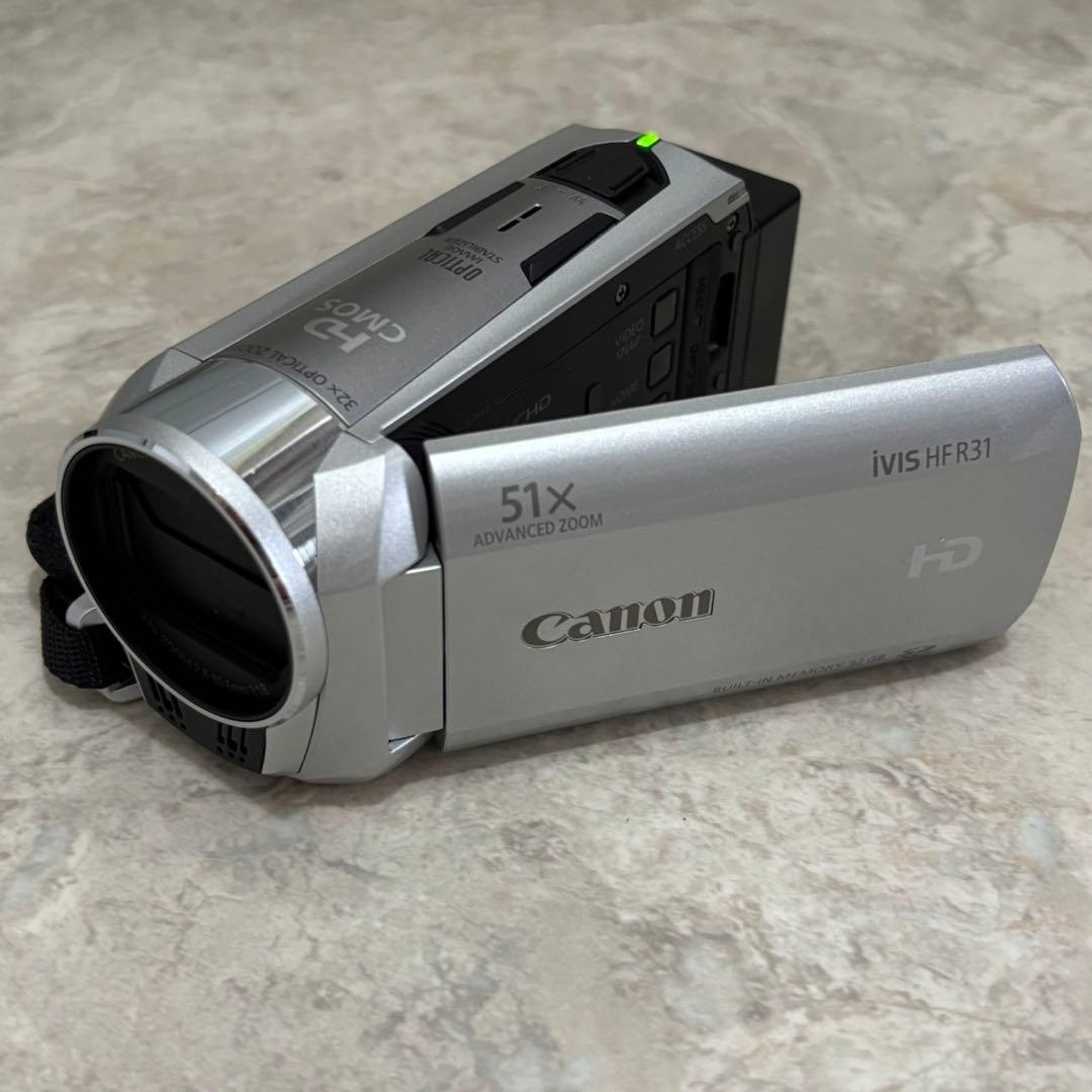Canon HF R31ビデオカメラ バッテリー付き シルバー キャノン