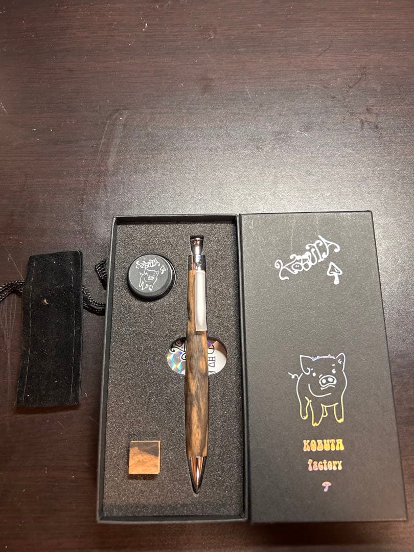 こぶた工房 黒柿孔雀杢シャープペンシル 本体