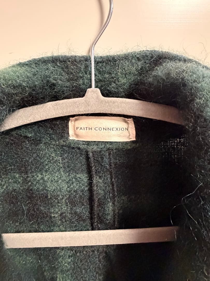 Faith Connexion オーバーサイズチェックシャツ　ウールコート