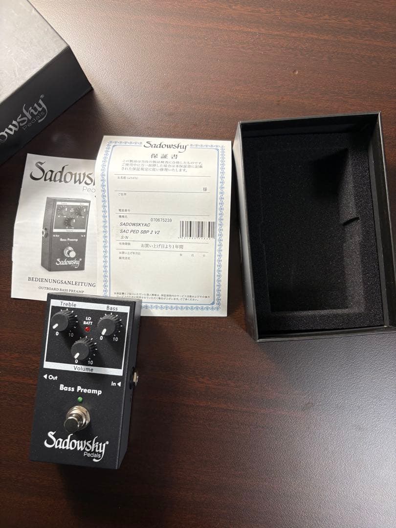 美品 Sadowsky Bass Preamp