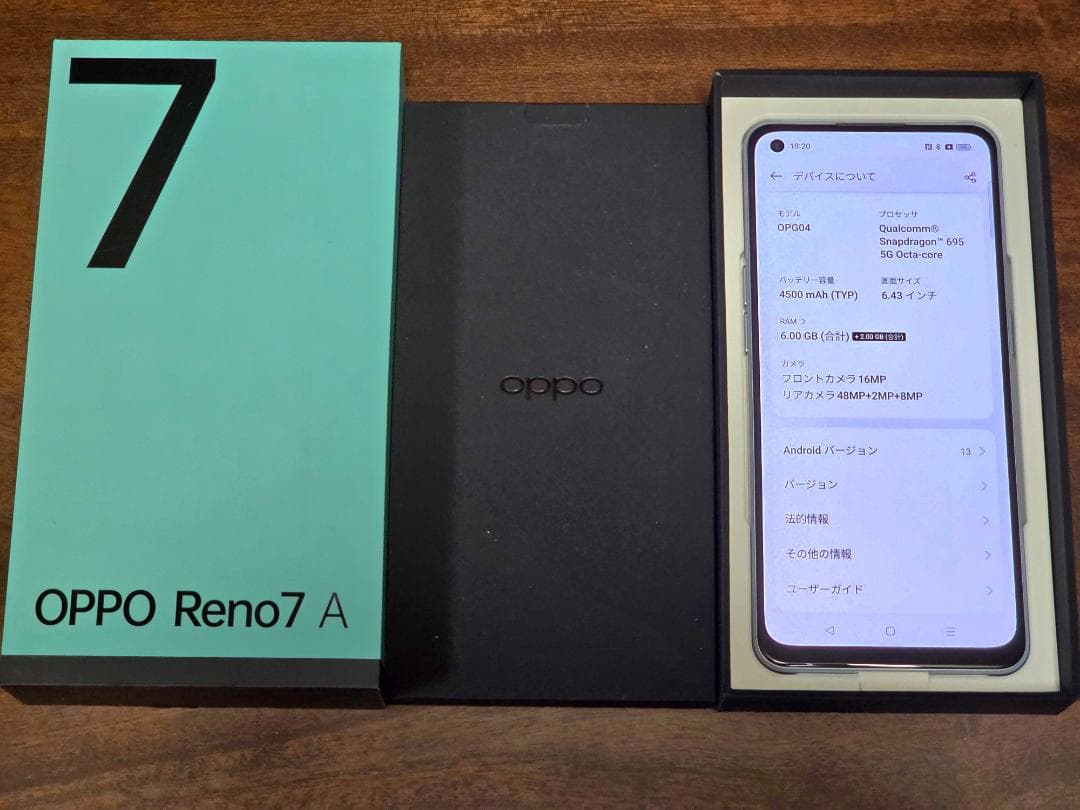 OPPO Reno7 A 本体 ドリームブルー SIMフリー OPG04