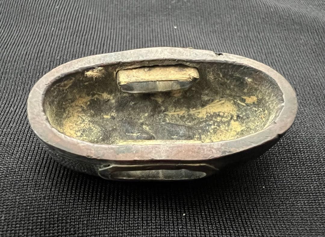 刀装具 縁頭 目貫 群馬象嵌 馬紋様 銅地 金 剣刀装具 日本刀 鐔 骨董品