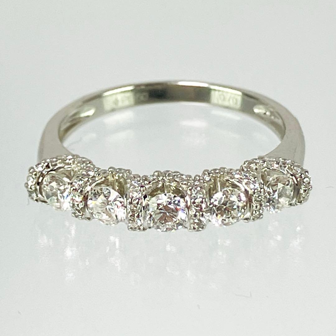 GSTV Pt950 リリーダイヤモンド 空中留め リング D:0.70 H&C