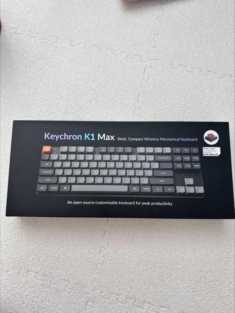 Keychron K1 Max（ロープロファイル、静音赤軸）