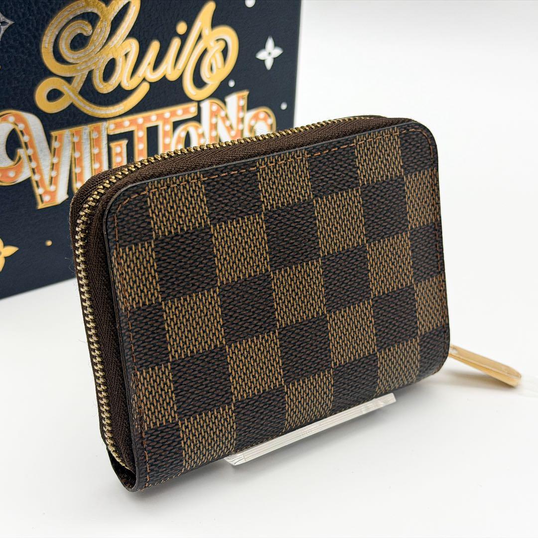 【未使用展示】ルイヴィトン ダミエ ジッピー パース 小銭入れ エベヌ