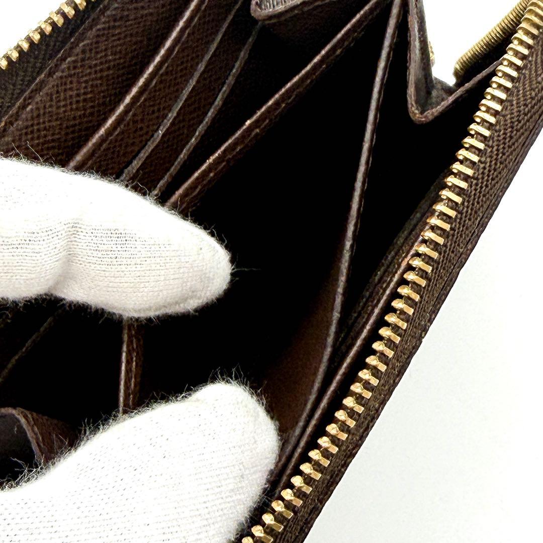 【未使用展示】ルイヴィトン ダミエ ジッピー パース 小銭入れ エベヌ