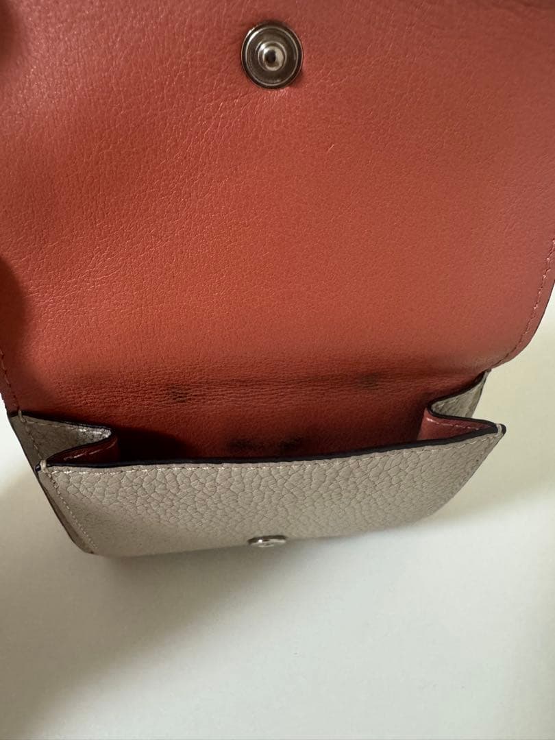 LOEWE 三つ折り財布 ベージュ/オレンジ