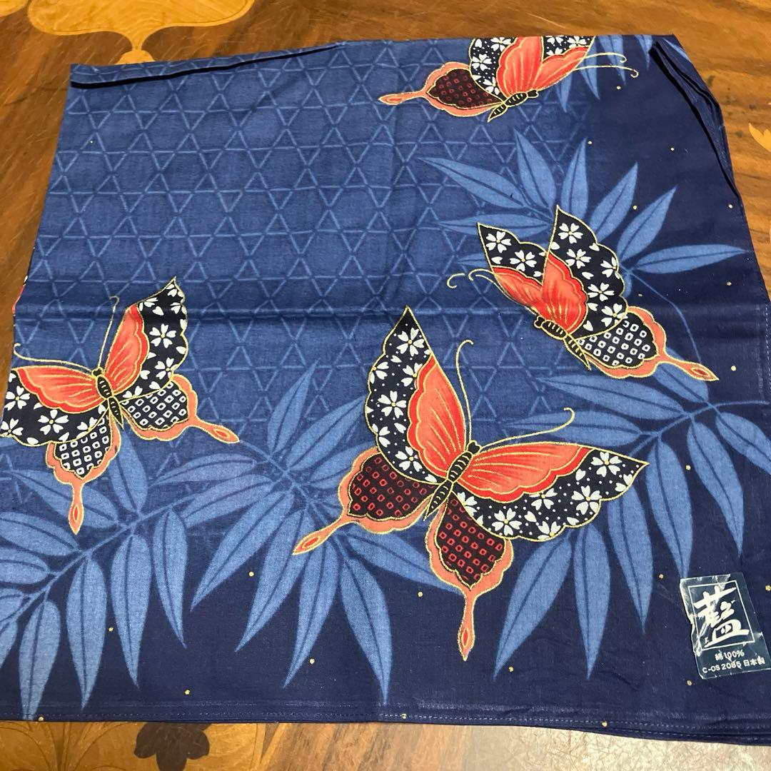 タグ付き未使用品 利休バッグ① 京都西陣織正絹帯地 ＊大判ハンカチはオマケ