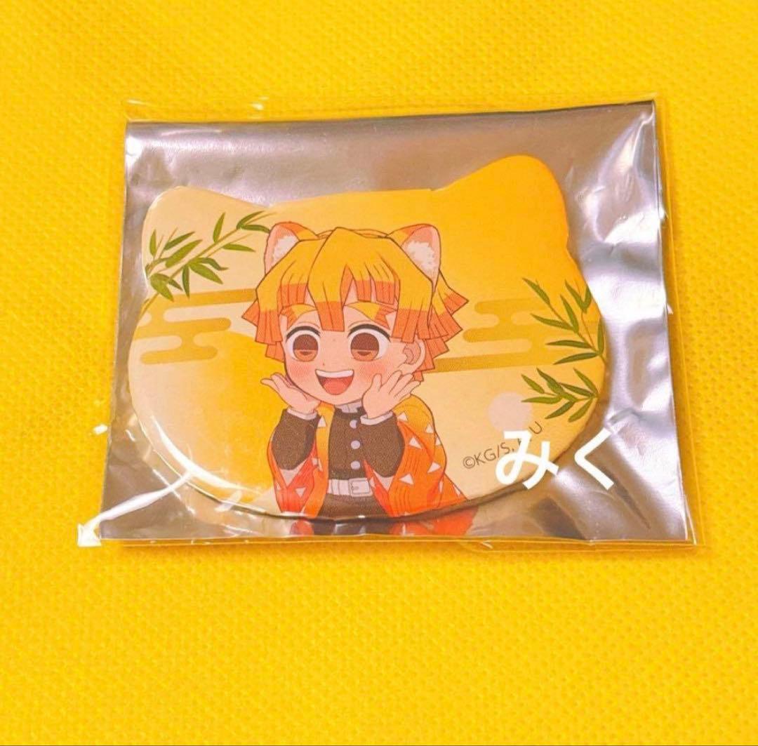 鬼滅の刃 ナンジャタウン ミニゲーム 特別任務賞 ねこ型缶バッジ 我妻善逸