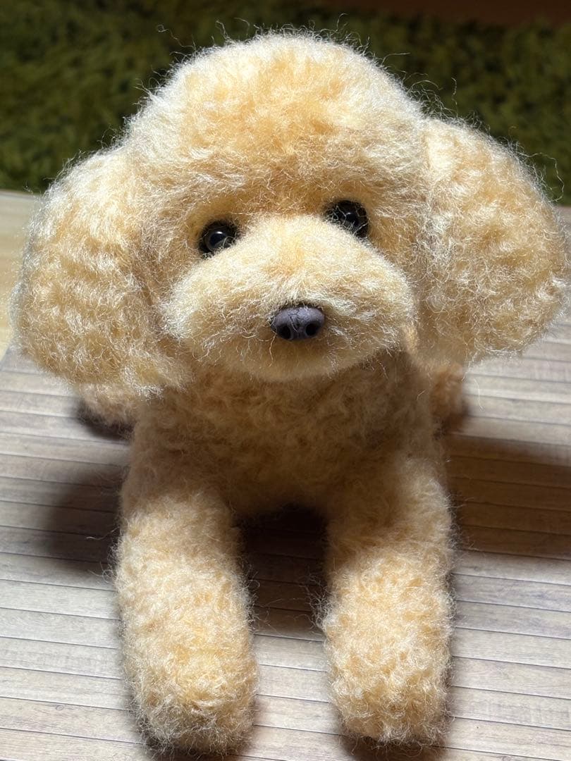 羊毛フェルト 毛糸トイプードル（アプリコット）大きめ30cm❣️