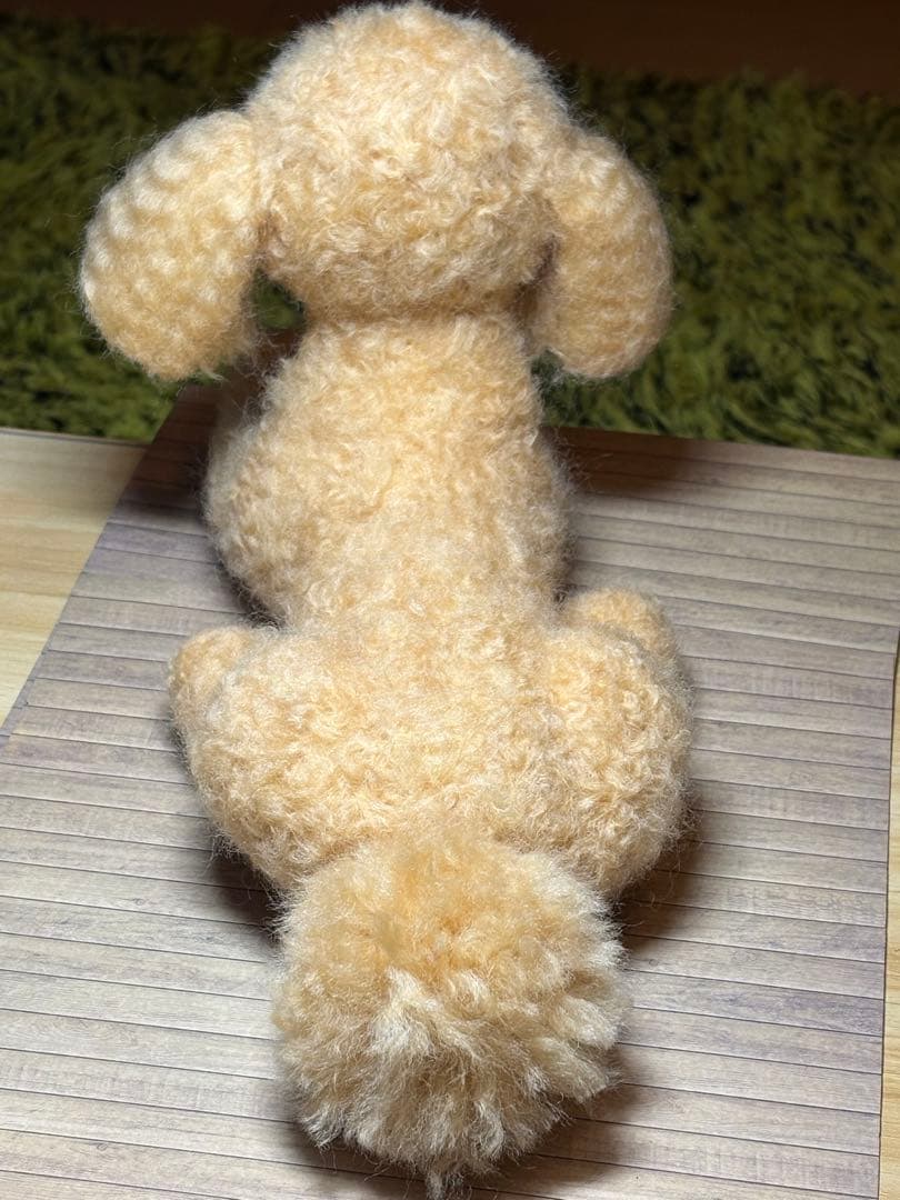 羊毛フェルト 毛糸トイプードル（アプリコット）大きめ30cm❣️