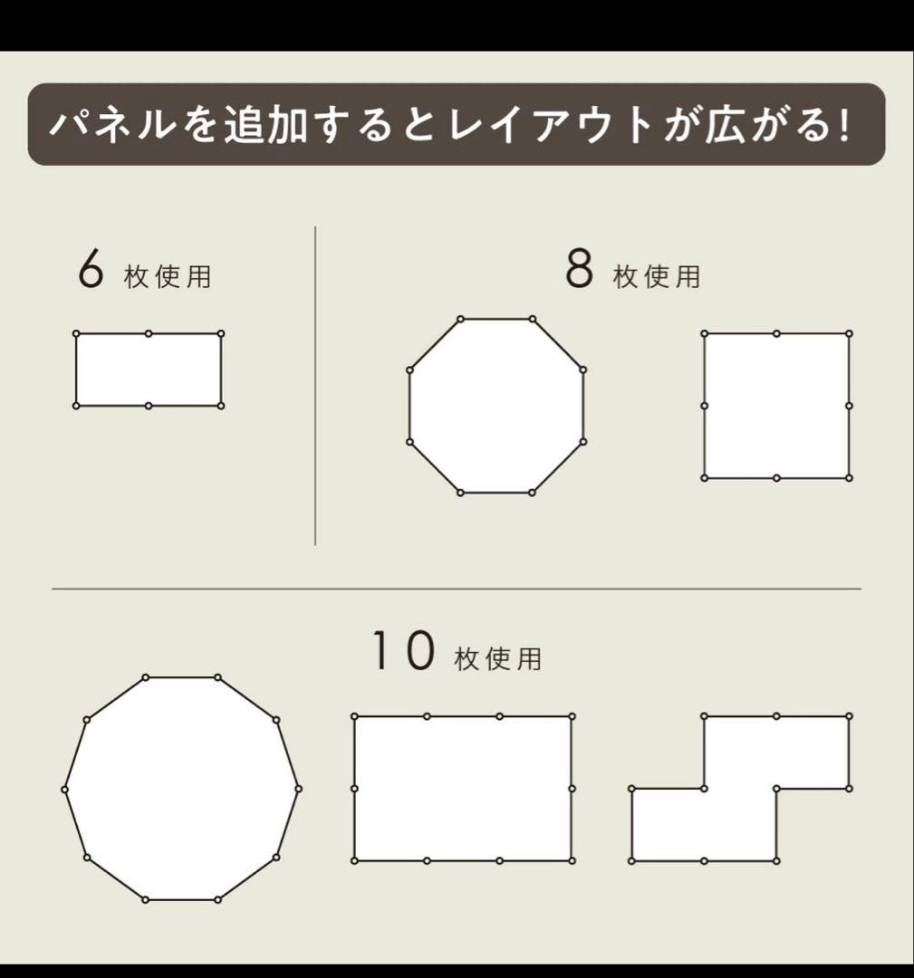 【2セット】Pecocochi 犬用サークル 8枚セット ホワイト