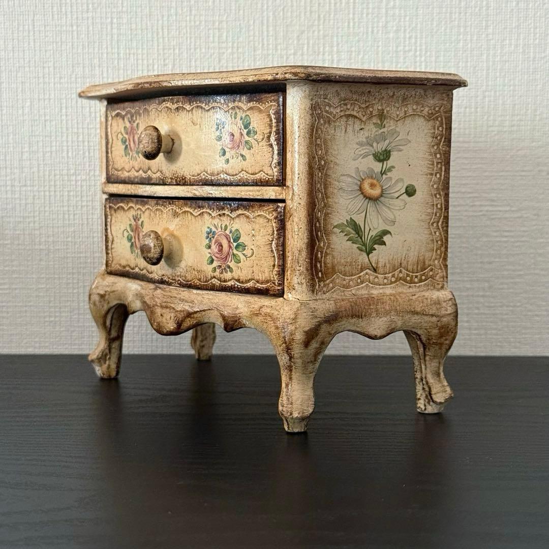 フランス　アンティーク　小物ケース　木製