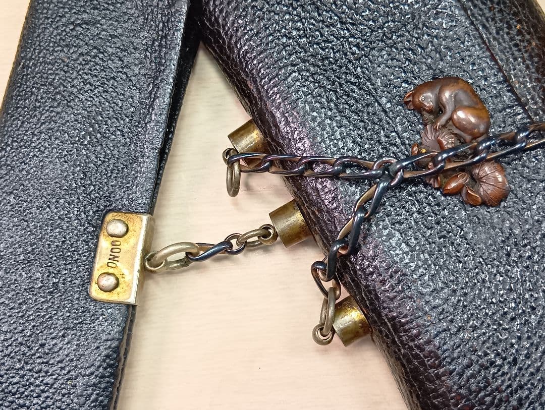 煙草入／猫前金具／美品根付／真鍮煙管