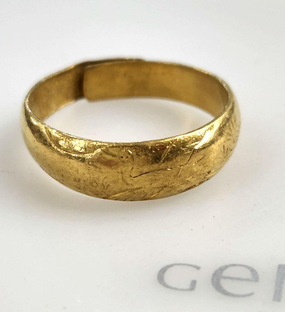 ♡リサズクラブ♡専用　純金 k24 梅鶴松 甲丸リング 5.35g