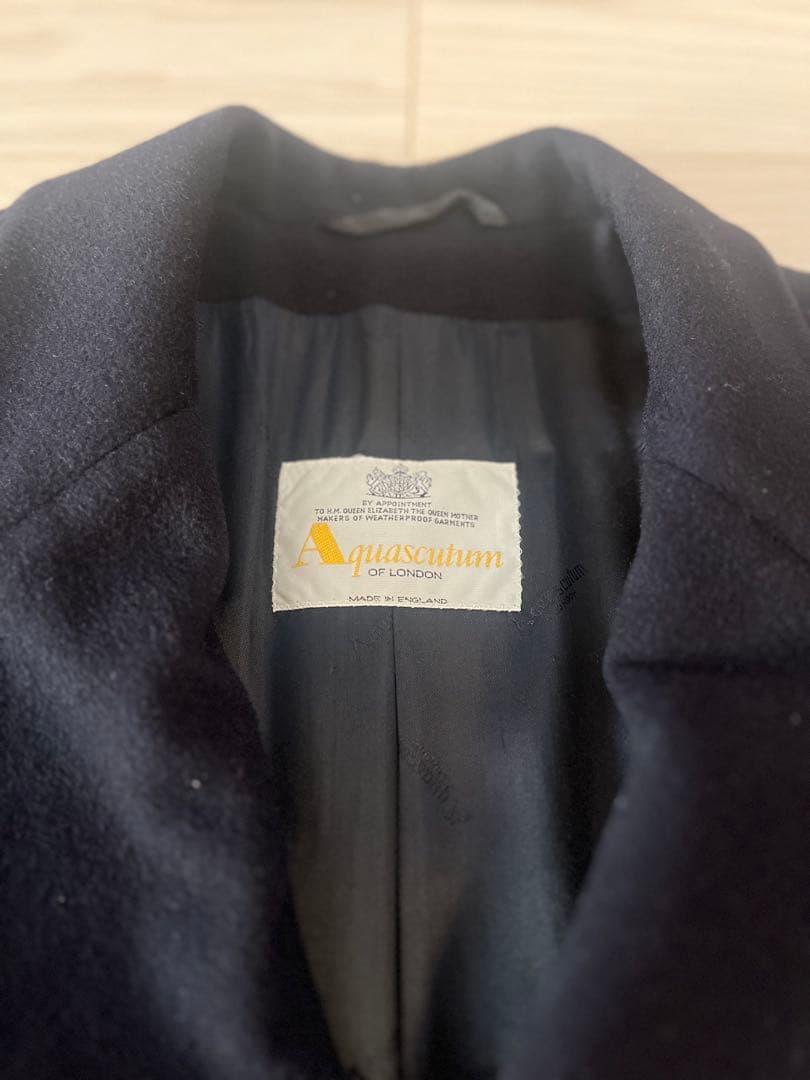 Aquascutum ダブルブレストチェスターコート　カシミヤ
