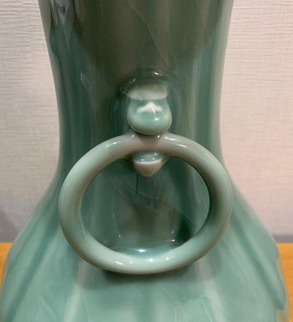 清風与平 二環龍耳 秘色窯花瓶