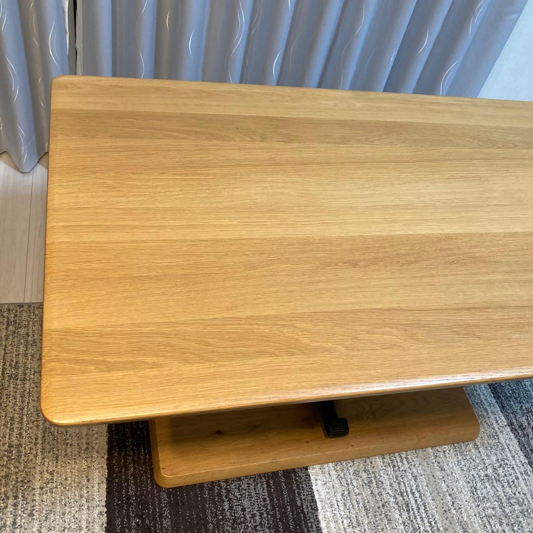 美品　大塚家具　昇降式　ダイニングテーブル　木目　120×72