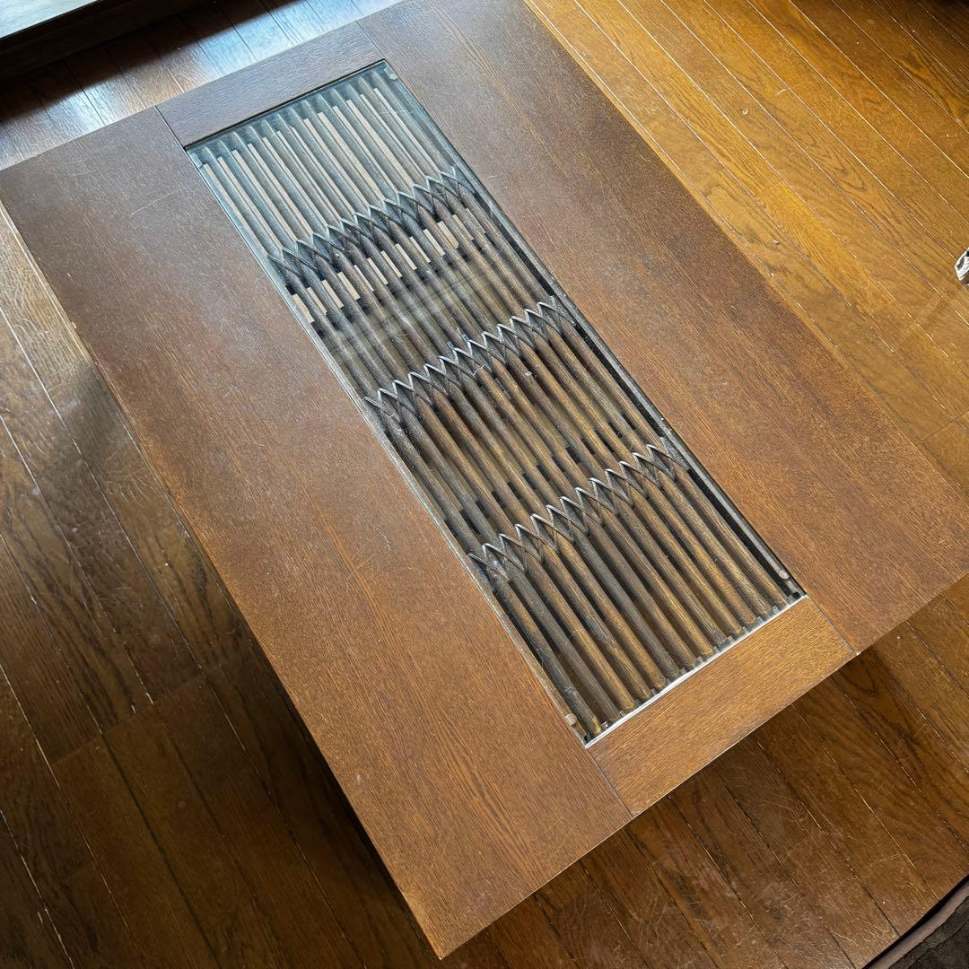 【ゆうちゃん】木製ガラストップ アジアンテイスト こたつテーブル