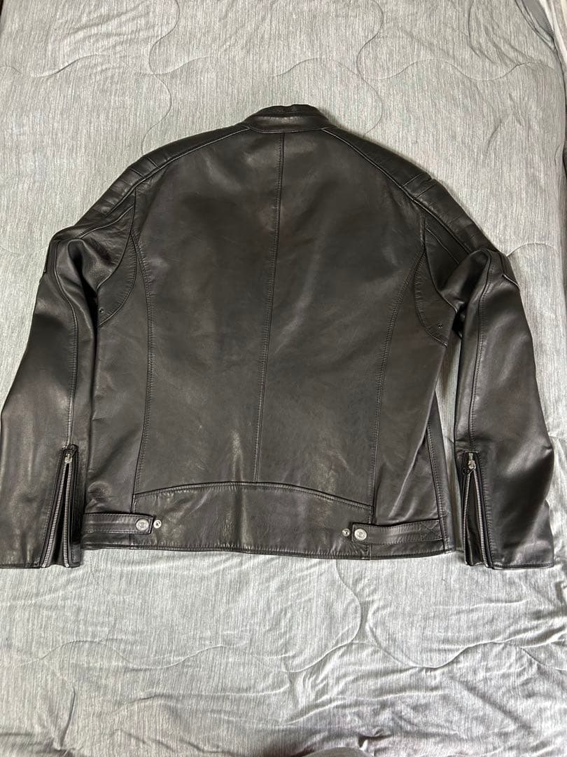 REPLAY レザージャケット シングルライダース 黒　お値下げ‼️