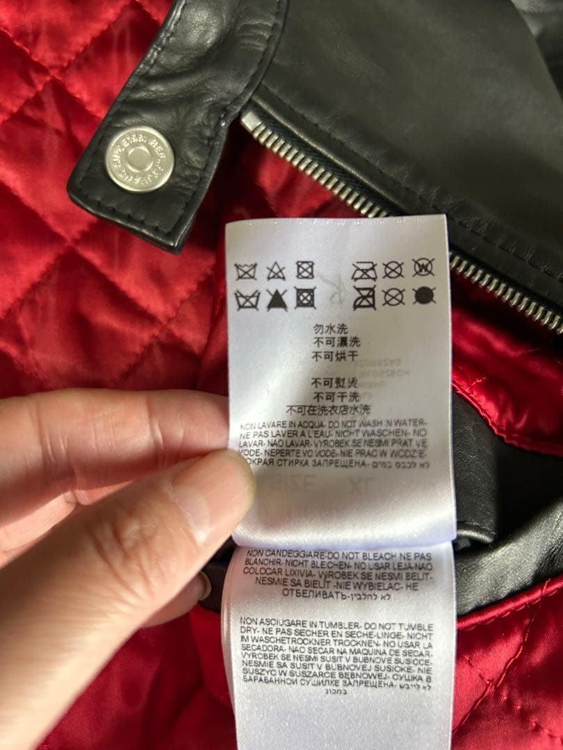 REPLAY レザージャケット シングルライダース 黒　お値下げ‼️