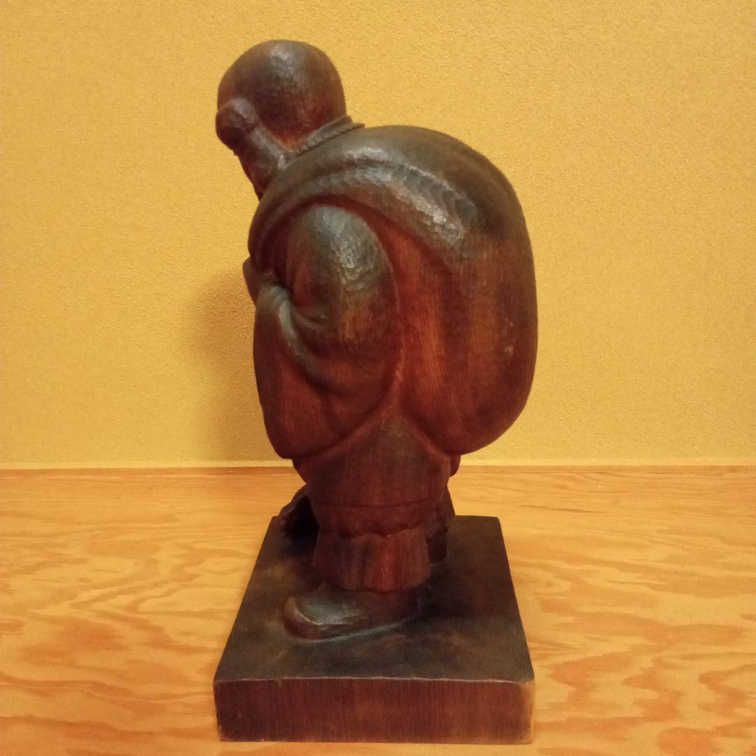 【真作】 木彫 大作 (希少大作) 因幡の白うさぎ 大国主神像 中村清人 作