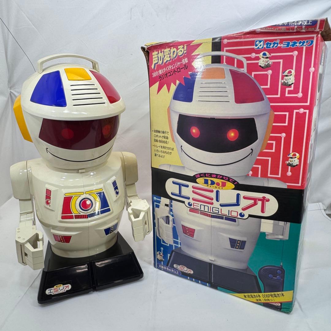 希少 昭和レトロ セガ ヨネザワ DJ エミリオ ラジコンロボット 外箱付稼働品