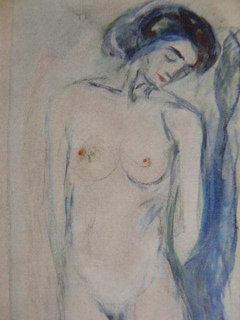 ムンク、『クロトカイア』、希少な画集より、新品高級額・額装付