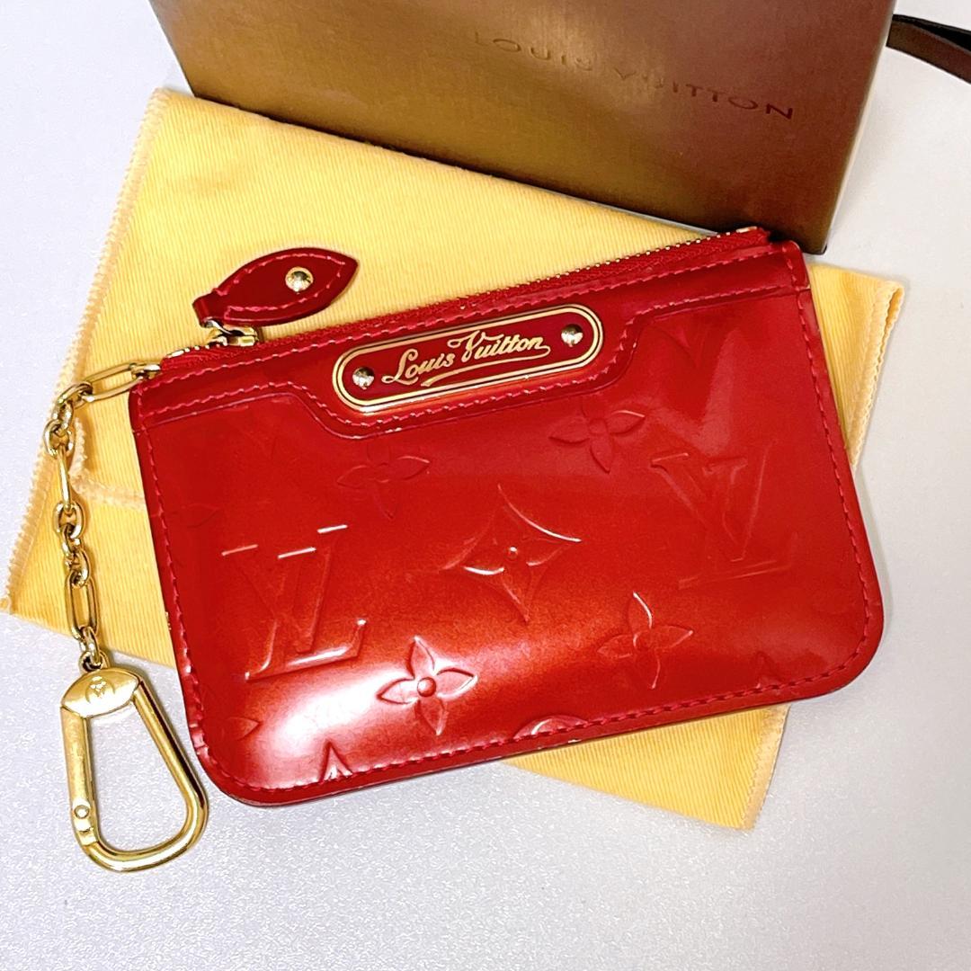 ルイヴィトン ヴェルニ ポシェットクレ ワイン CA3089 キーケース