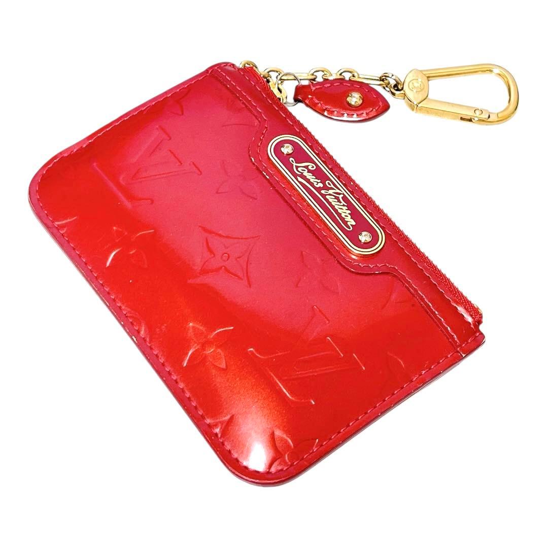 ルイヴィトン ヴェルニ ポシェットクレ ワイン CA3089 キーケース