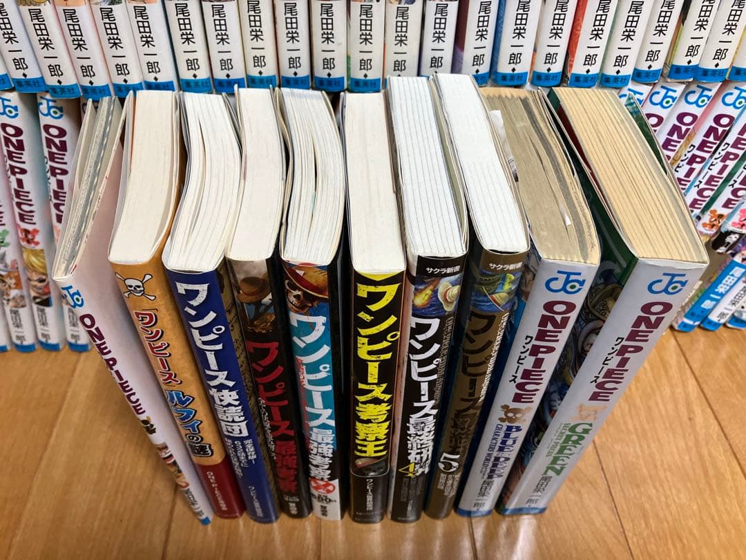ONE PIECE110巻まで＋関連本10冊＋Bookカバー2個、シール付き