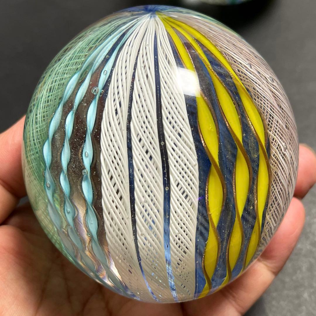 ベネチアングラス　MURANOムラノ　ガラスペーパーウェイト２個セット