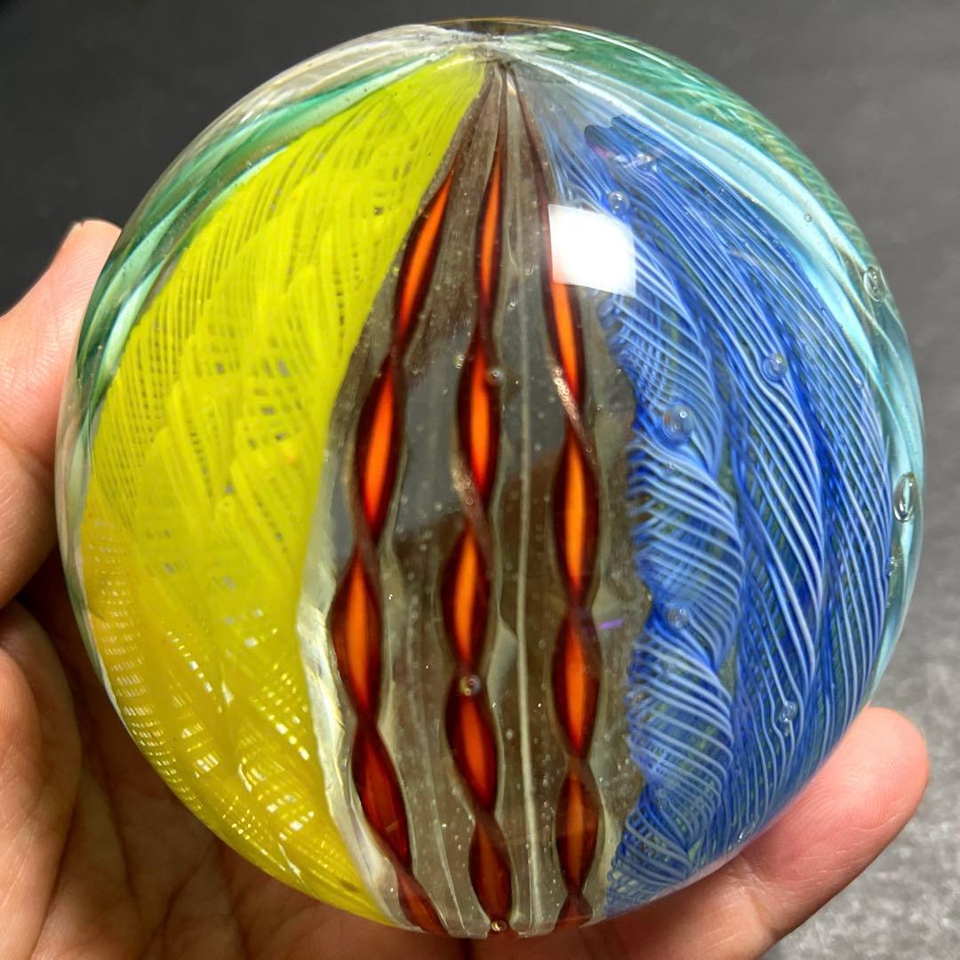 ベネチアングラス　MURANOムラノ　ガラスペーパーウェイト２個セット