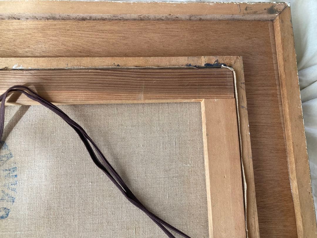 市場の風景 油彩画 Ｆ６号