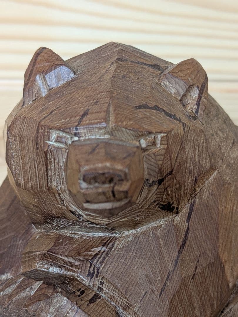 【八雲】木彫り熊 引間二郎 木歩 北海道 熊彫 八雲エイト