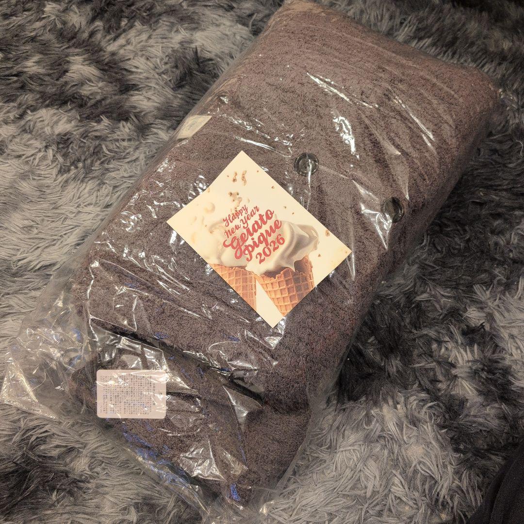 ジェラートピケ2026福袋Bグレーモコモコルームウェア上下＋靴下セット未開封新品