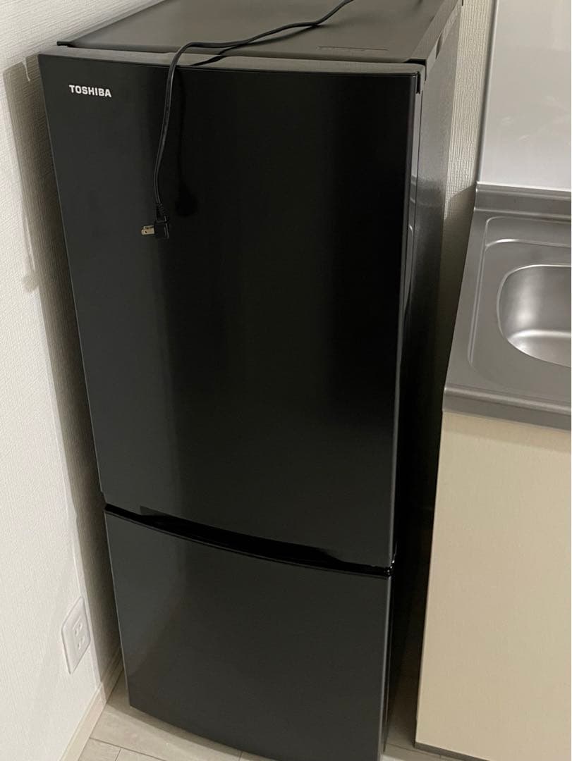 東芝　冷蔵庫 BSシリーズ セミマットブラック GR-T15BS-K