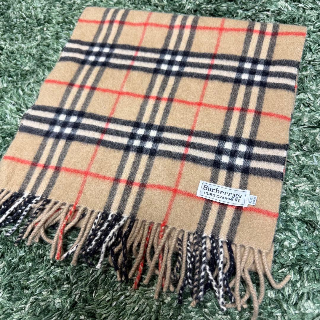 新品✨️ レア✨️ Burberry's カシミヤ ノバチェック マフラー 白タグ