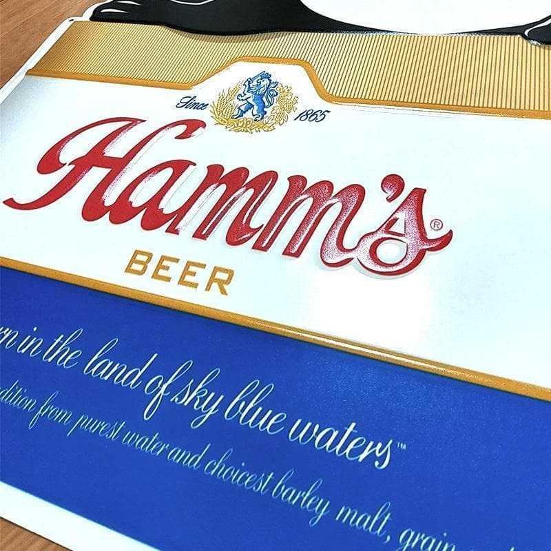 ハムズビール ブリキ看板 可愛い Hamm'sBear インテリア メタルサイン