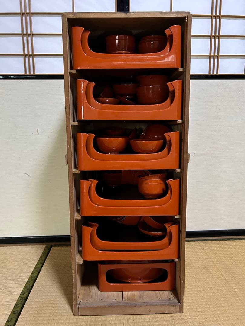 輪島塗御膳　大正期　御膳5脚　お櫃