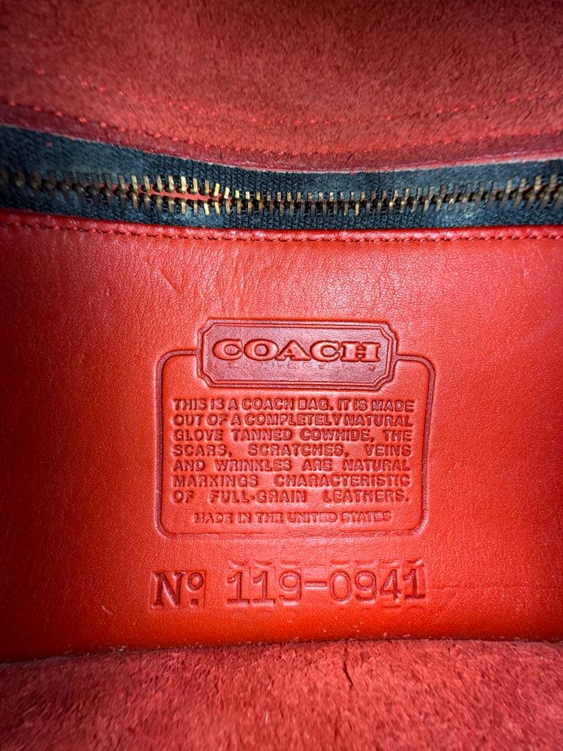 希少 オールドコーチ coach ターンロック ショルダー ミニ 0941 赤
