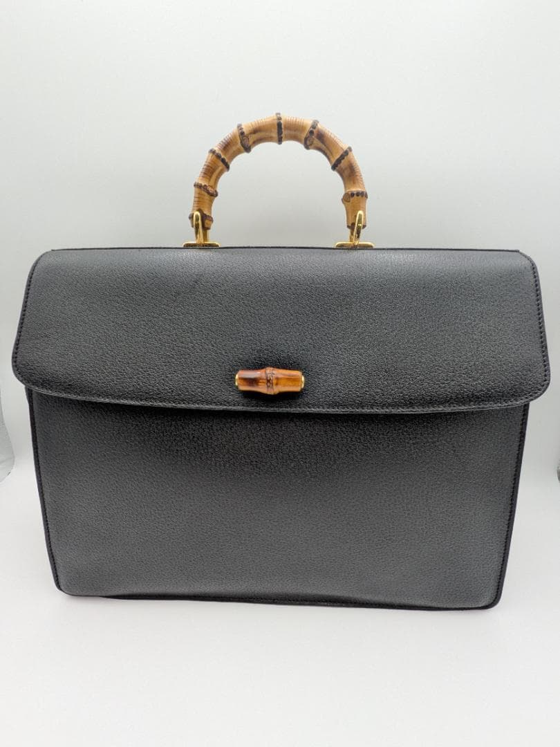 GUCCI　グッチ　ビジネスバッグ　レザー　ブラック　5438