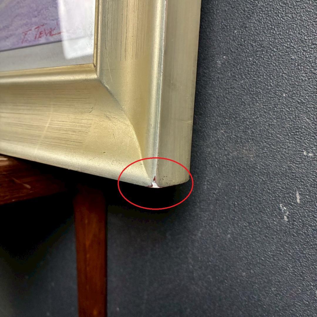 美品 寺井孝「角館の桜」キャンバスに油彩 10号 彩波会 二科展 枝垂れ桜 名品