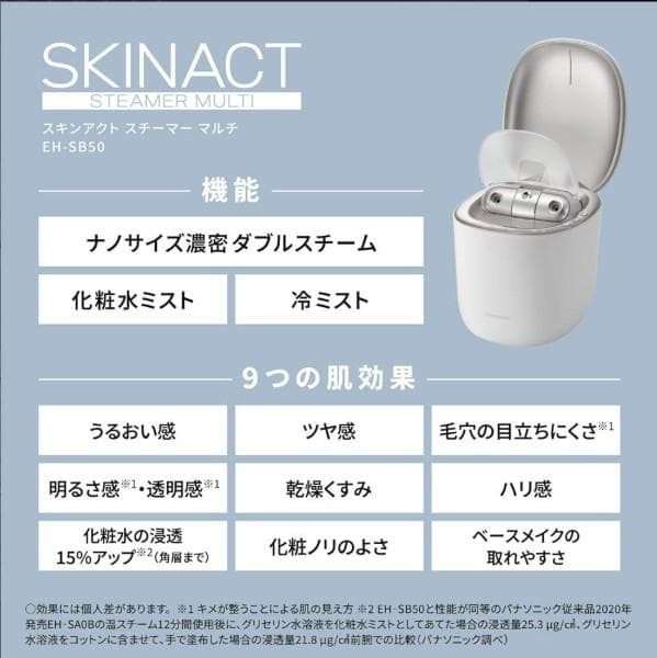【店頭保証付】PANASONIC スキンアクト スチーマー EH-SB30-W