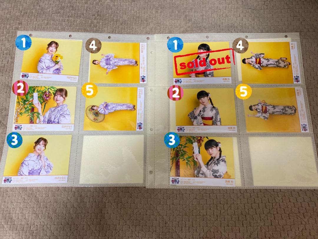 22/7　ナナニジ　夏祭り2022　浴衣衣装　ブロマイド　バラ売り