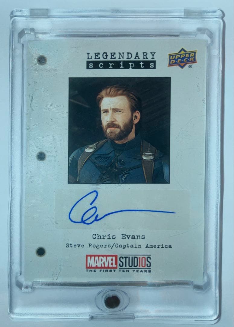 upperdeck marvel クリスエヴァンス カード サイン 直筆