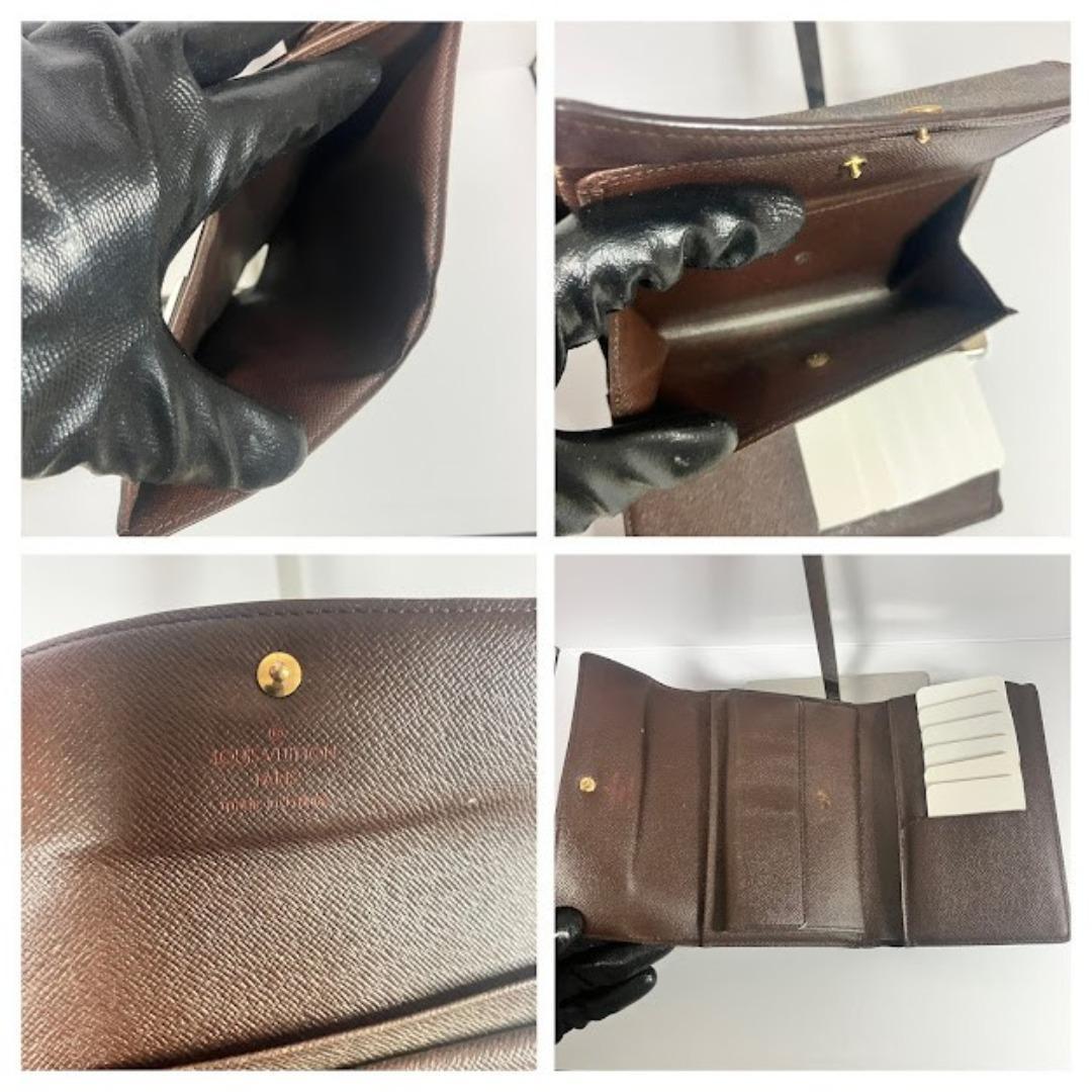 LOUIS VUITTON ポルト トレゾールエテュイパピエ ダミエ エベヌ