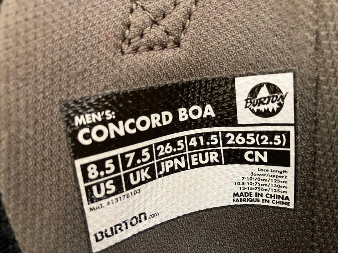スノーボード BURTON / CONCORD BOA