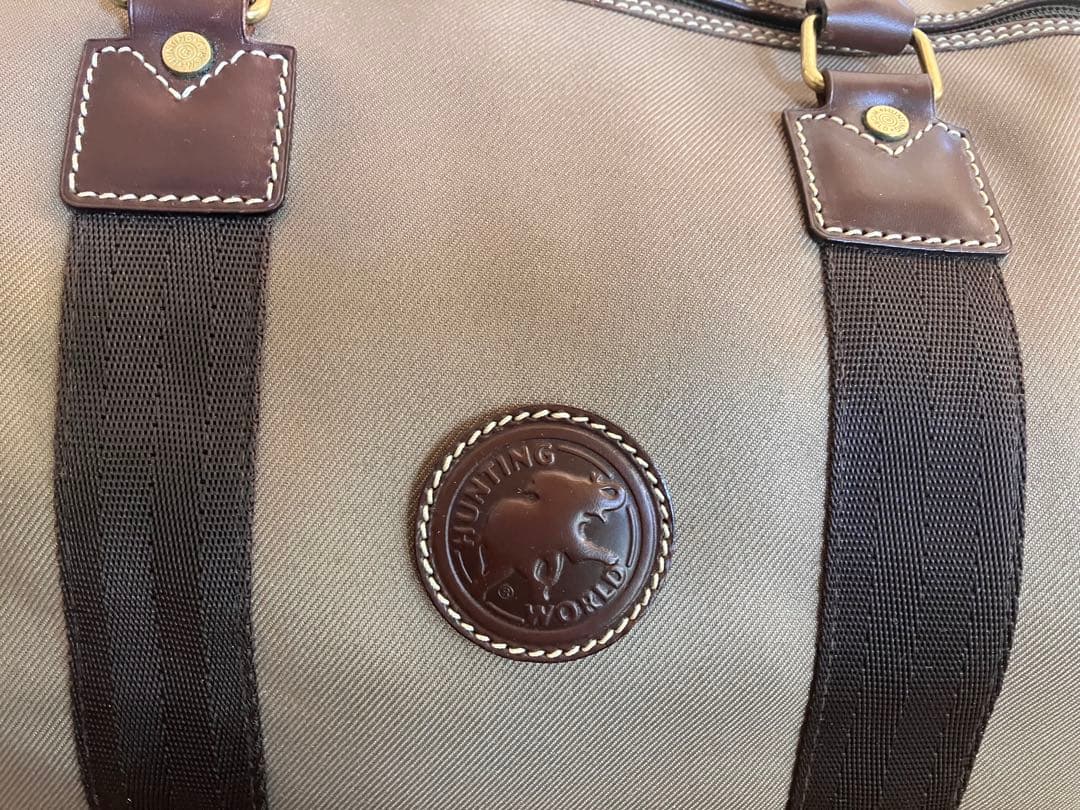 Hunting World ベージュ ボストンバッグ