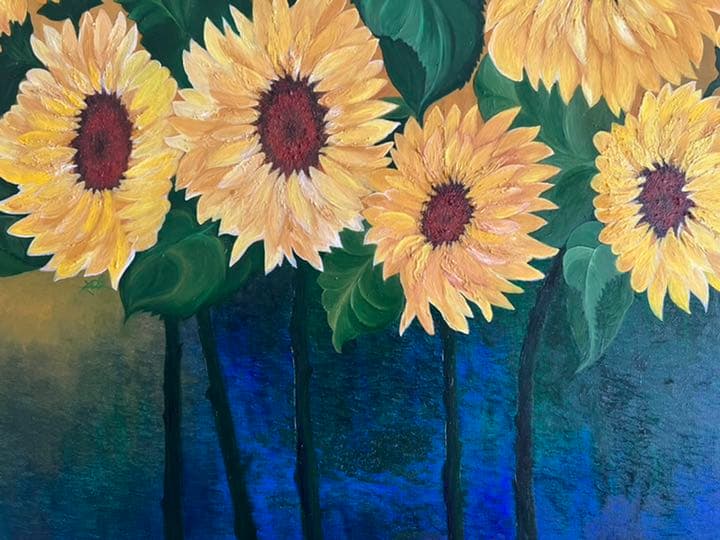 絵画｜油絵｜Sunflowers｜ひまわり｜Interior art